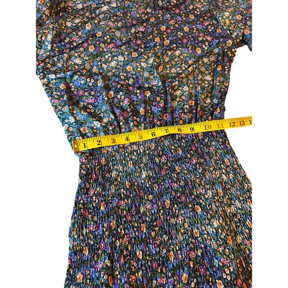Sandro Pinelle Blue Floral Dress - Size 38 - Picture 6 of 15